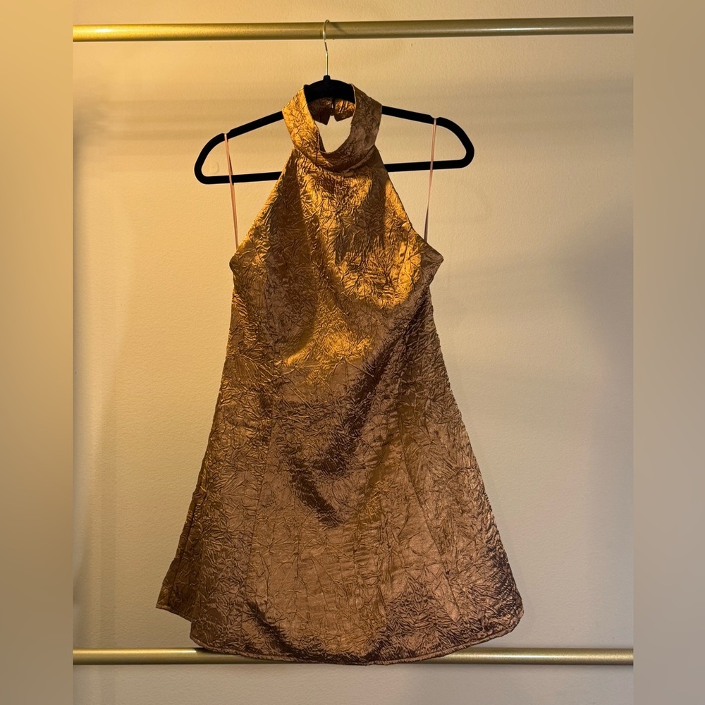 #15 Bronze Halter Neck Dress